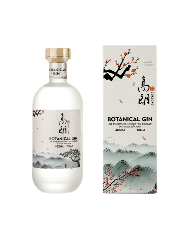 a with scent Gin herbal balanced 40% and Botanical Goalong - gin delicate